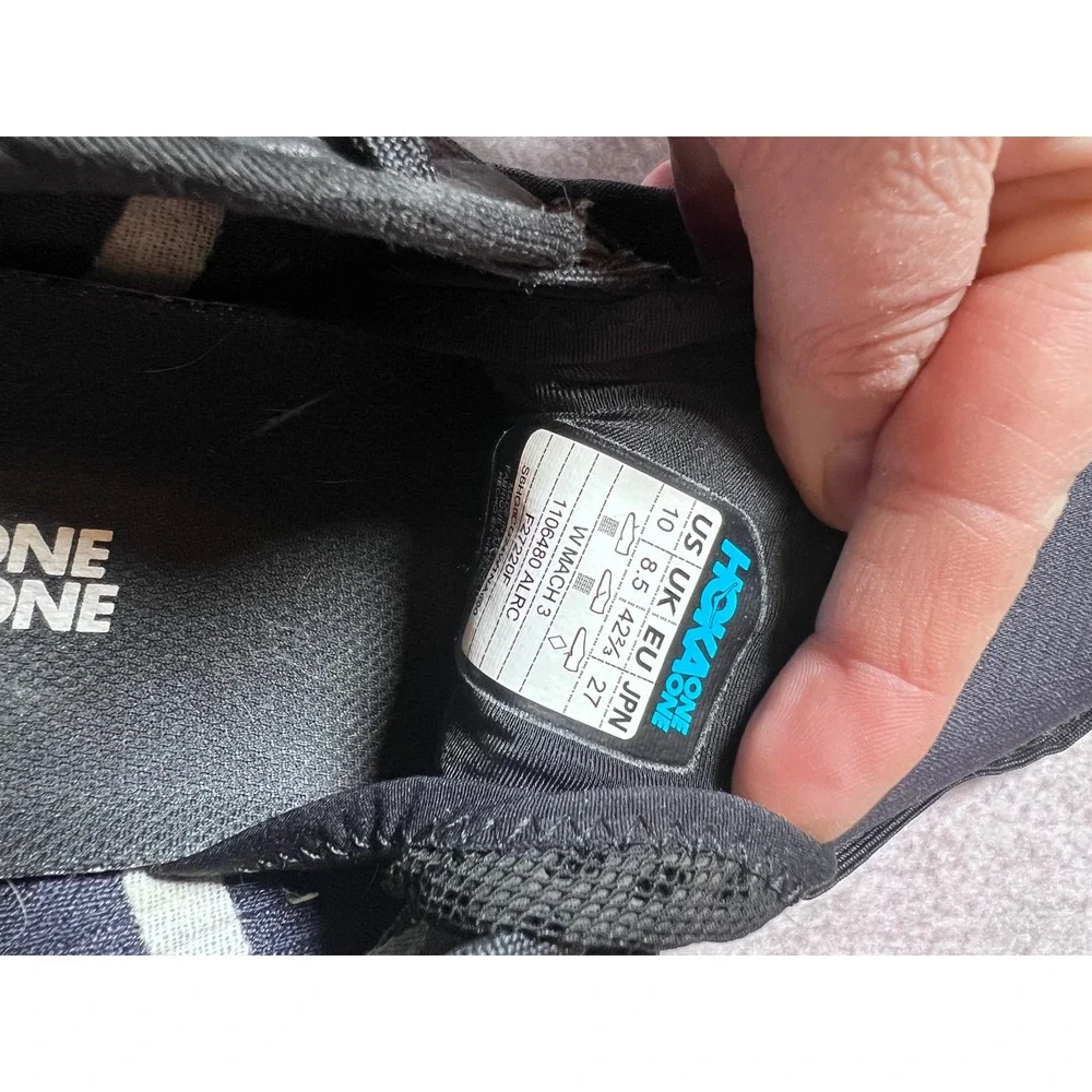 Hoka‎ Mach 3 Running Shoes Women 10 Black Athletic Road Training Sneakers